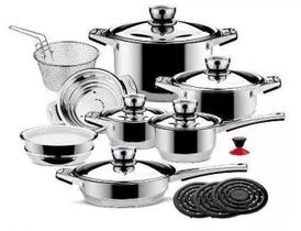 Jogo De Panelas Alemão Aço Cirúrgico 23 Peças - Top De Linha