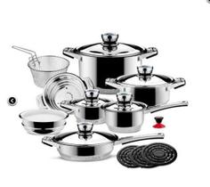 Jogo De Panelas Alemão - Aço Cirúrgico 23Pçs - Top De Linha Jogo De Panelas Alemão - Aço Cirúrgico 23Pçs - Top De Linha