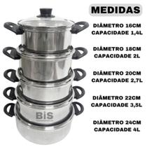 Jogo de Panelas Aluminio- 5 peças- Tampa de Vidro Jogo de Panelas Aluminio- 5 peças- Tampa de Vidro