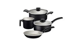 Jogo de Panelas Alumínio Antiaderente 4 Pc Preto - Tramontina