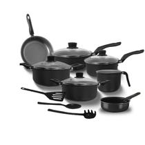 Jogo de Panelas Alumínio Antiaderente Tampa de Vidro + Utensílios Firenze 10 Peças Preto Marpal Jogo de Panelas Alumínio Antiaderente Tampa de Vidro + Utensílios Firenze 10 Peças Preto Marpal