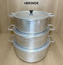 Jogo De Panelas Alumínio Batido Fundido 3 Peças N 26 Até 30