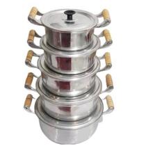 Jogo de Panelas Alumínio Batido Fundido Caçarolas 14 ao 22 jogo com 5 peças Jogo de Panelas Alumínio Batido Fundido Caçarolas 14 ao 22 jogo com 5 peças