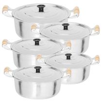 Jogo De Panelas Alumínio Batido Fundido Grossas 5 Peças Jogo De Panelas Alumínio Batido Fundido Grossas 5 Peças