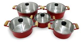 Jogo de panelas alumínio fundido grosso da cava Jogo de panelas alumínio fundido grosso da cava