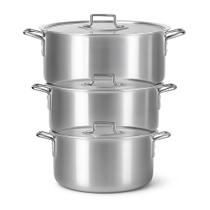 Jogo de Panelas Alumínio Grandes Hotel Feijoada 3 peças