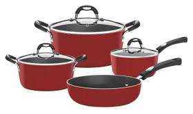 Jogo De Panelas Alumínio Mônaco 4 Peças Vermelho Tramontina Jogo De Panelas Alumínio Mônaco 4 Peças Vermelho Tramontina