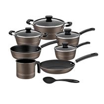 Jogo de Panelas Alumínio Sicília 8 Peças Avelã Tramontina