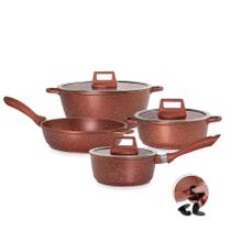 Jogo de Panelas Antiade 4 Peças Graniflon Cobre Moda do Chef