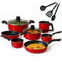 Jogo De Panelas Antiaderente 10 Peças Com Tampa De Vidro Gal
