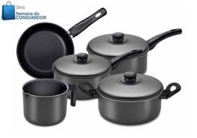 Jogo de Panelas Antiaderente 5 Peças Panelux Jogo de Panelas Antiaderente 5 Peças Panelux