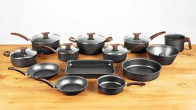 Jogo De Panelas Antiaderente Ceramic Gray 13 Pçs Marmorizado