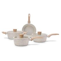 Jogo de Panelas Antiaderente Ceramic Life 4 Peças Sirius com Indução Vanilla Brinox