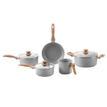 Jogo de Panelas Antiaderente Ceramic Life 5 Peças Easy Gris Brinox - 4789/126