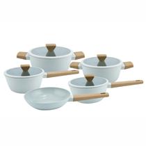 Jogo de Panelas Antiaderente Cerâmica Cooktop Fogão Indução 5pcs Fracalanza Conjunto Norma