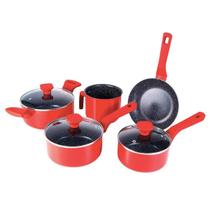 Jogo de Panelas Antiaderente Cerâmica Cooktop Fogão Indução Kit 5 Peças Conjunto - Mimo Style