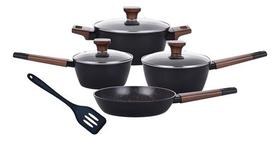 Jogo De Panelas Antiaderente Cerâmica Cooktop Indução 5pcs - Mimo