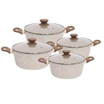 Jogo De Panelas Antiaderente Cerâmica Indução 4Pçs - Granito