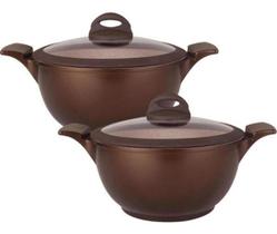 Jogo De Panelas Antiaderente Ceramica Indução Kit 2Pcs Belga
