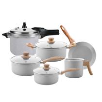 Jogo de Panelas Antiaderente Cerâmica Kit 6 Peças Brinox Conjunto Gris