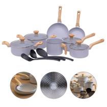 Jogo De Panelas Antiaderente Fogão Indução Cerâmica 10 Peças Mimo