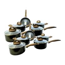 Jogo De Panelas Antiaderente Fogão Indução Kit 10 Peças Conjunto Brinox Granito