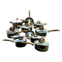 Jogo De Panelas Antiaderente Fogão Indução Kit 11 Peças Conjunto Brinox Granito