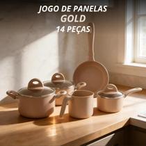 Jogo de Panelas Antiaderente Mármore Com Tampas de Vidro e Alças Anatômicas para Mais Conforto Jogo de Panelas Antiaderente Mármore Com Tampas de Vidro e Alças Anatômicas para Mais Conforto