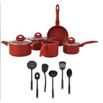 Jogo de Panelas Antiaderente Marmorizada 14 Peças Maravilhosa!