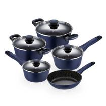 Jogo de Panelas Antiaderente Oxford Everyday Azul 5 Peças com Alumínio Indução Jogo de Panelas Antiaderente Oxford Everyday Azul 5 Peças com Alumínio Indução