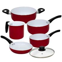 Jogo De Panelas Antiaderente Revestimento Cerâmica 6 Peças Jogo De Panelas Antiaderente Revestimento Cerâmica 6 Peças