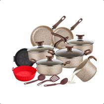 Jogo de Panelas Antiaderente Teflon Conjunto 12 Peças Kit