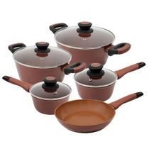 Jogo de Panelas Antiaderentes Revestimento Cerâmico Everyday Oxford 5 Peças