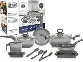 Jogo de Panelas Black+Decker 10 Peças Ceramic Line Indução Cor:Grey Gradient