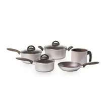 Jogo de Panelas Brinox 5 Peças Ceramic Life Nevada Champanhe