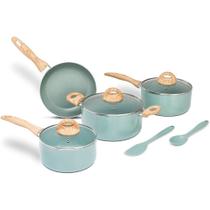 Jogo de panelas brinox antiaderente 6 peças ceramic life botanika c/ indução