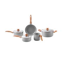 Jogo de Panelas Brinox Antiaderente Ceramic Life 5 Peças Easy Gris Jogo de Panelas Brinox Antiaderente Ceramic Life 5 Peças Easy Gris