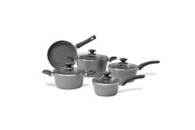 Jogo de Panelas Brinox Antiaderente Ceramic Life 5 Peças Optima com Indução Cinza