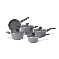 Jogo de Panelas Brinox Antiaderente Ceramic Life 5 Peças Optima com Indução Cinza