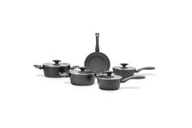 Jogo de Panelas Brinox Antiaderente Ceramic Life 5 Peças Orion com Indução Preto
