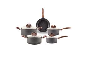 Jogo de Panelas Brinox Antiaderente Ceramic Life 5 Peças Smart Plus com Indução Granito