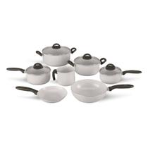 Jogo de Panelas Brinox Antiaderente Ceramic Life 7 Peças Suprema Vanilla Jogo de Panelas Brinox Antiaderente Ceramic Life 7 Peças Suprema Vanilla