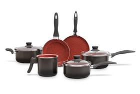 Jogo de Panelas Brinox Ceramic Life Easy 6 Peças Carbono