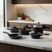 Jogo De Panelas Brinox Ceramic Life Orion 6 Peças Indução