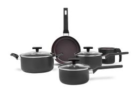 Jogo De Panelas Brinox Ceramic Life Preserve 5 Peças Cinza Jogo De Panelas Brinox Ceramic Life Preserve 5 Peças Cinza
