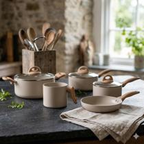 Jogo de Panelas Brinox Ceramic Life Smart Plus 5 Peças Areia Indução Antiaderente Cerâmico Original Nota Fiscal