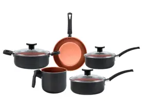 Jogo de Panelas Brinox de Alumínio Cinza 5 Peças Topázio Jogo de Panelas Brinox de Alumínio Cinza 5 Peças Topázio