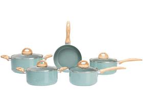 Jogo de Panelas Brinox de Alumínio Verde 5 Peças Botanika