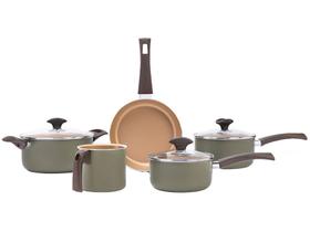 Jogo de Panelas Brinox de Alumínio Verde 5 Peças