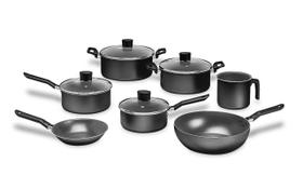 Jogo de Panelas Brinox Ebony 7 Peças Preto